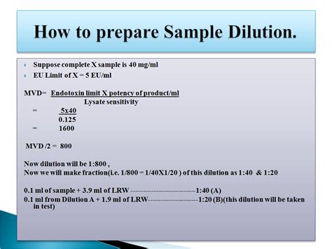how to calculate endotoxin limit.